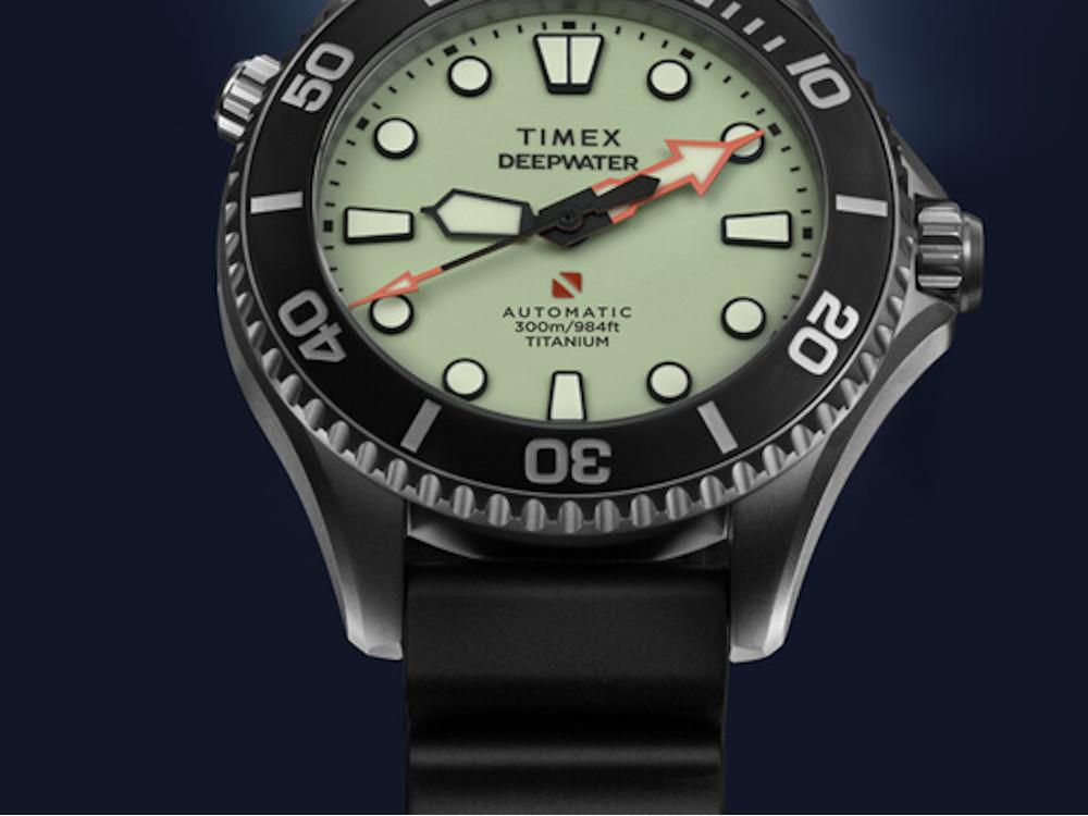 Timex DeepWater Meridian 300 HEV Automatic Watch, Titanium,  44 mm, TW2Y48300
