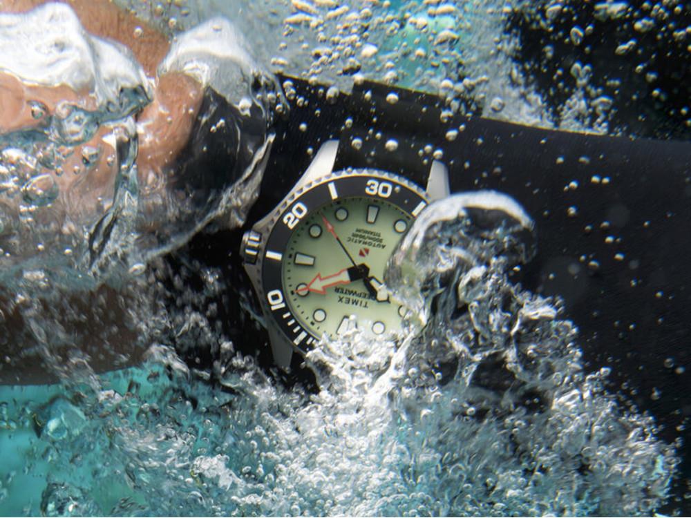 Timex DeepWater Meridian 300 HEV Automatic Watch, Titanium,  44 mm, TW2Y48300