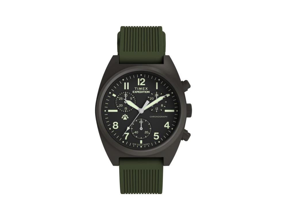 Timex Expedition Capstone Quartz Watch, Black, 41 mm, Chronograph, TW2Y61100