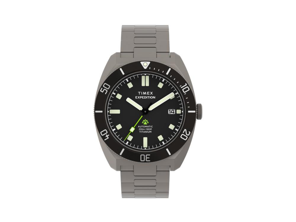 Timex Expedition Pioneer Titanium Automatic Watch, Black, 41 mm, TW2Y63800