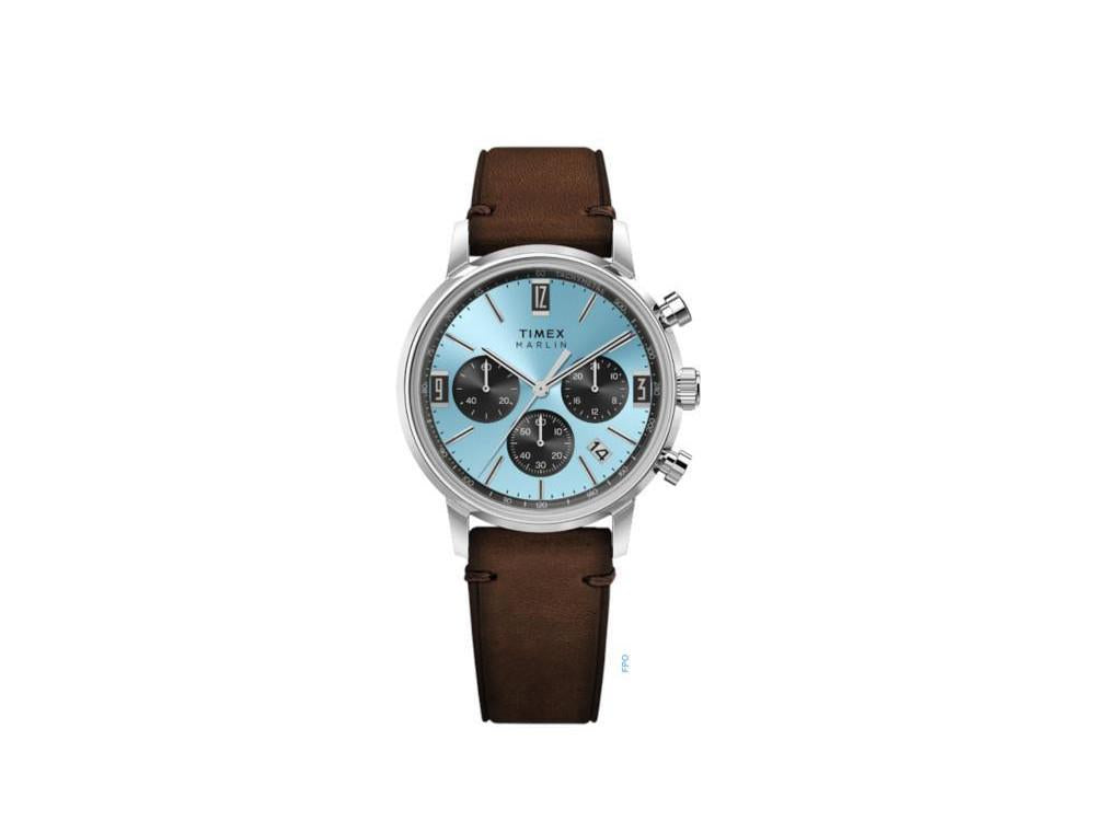 Timex Marlin Quartz Watch, Blue, 40 mm, Chronograph, TW2Y66600