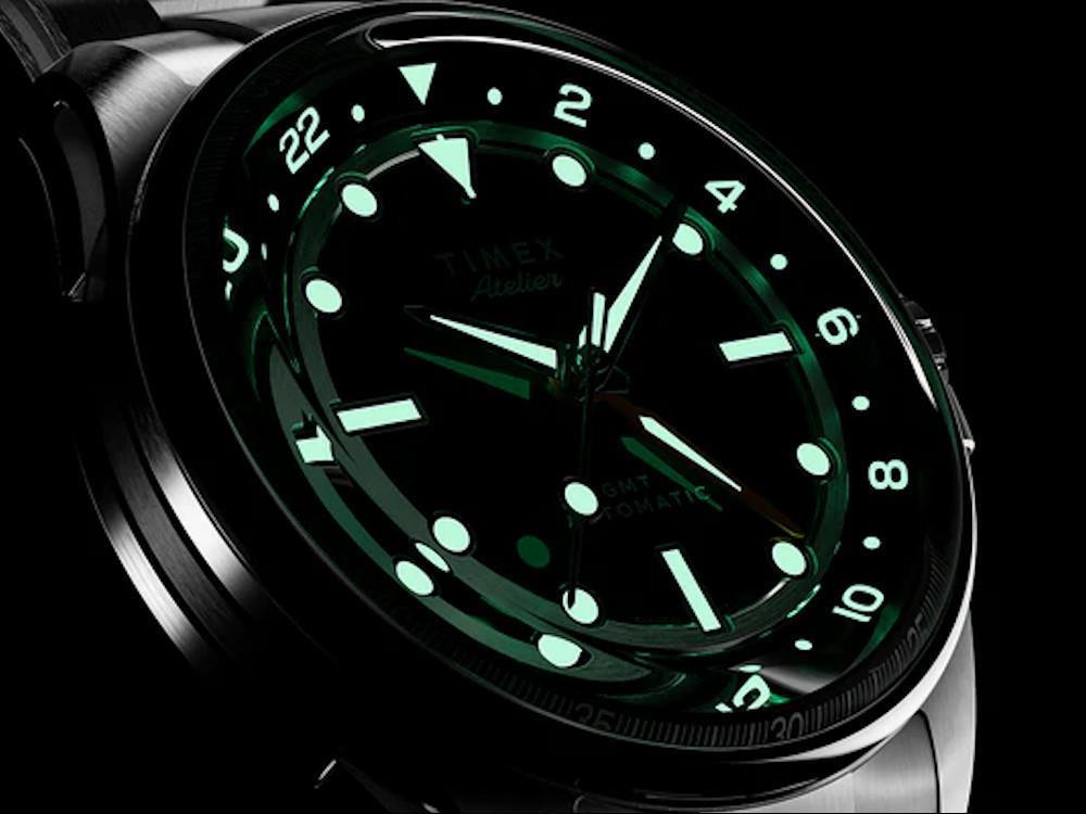 Timex Atelier GMT24 M1a Automatic Watch, Black, 40 mm, TW2Y72400