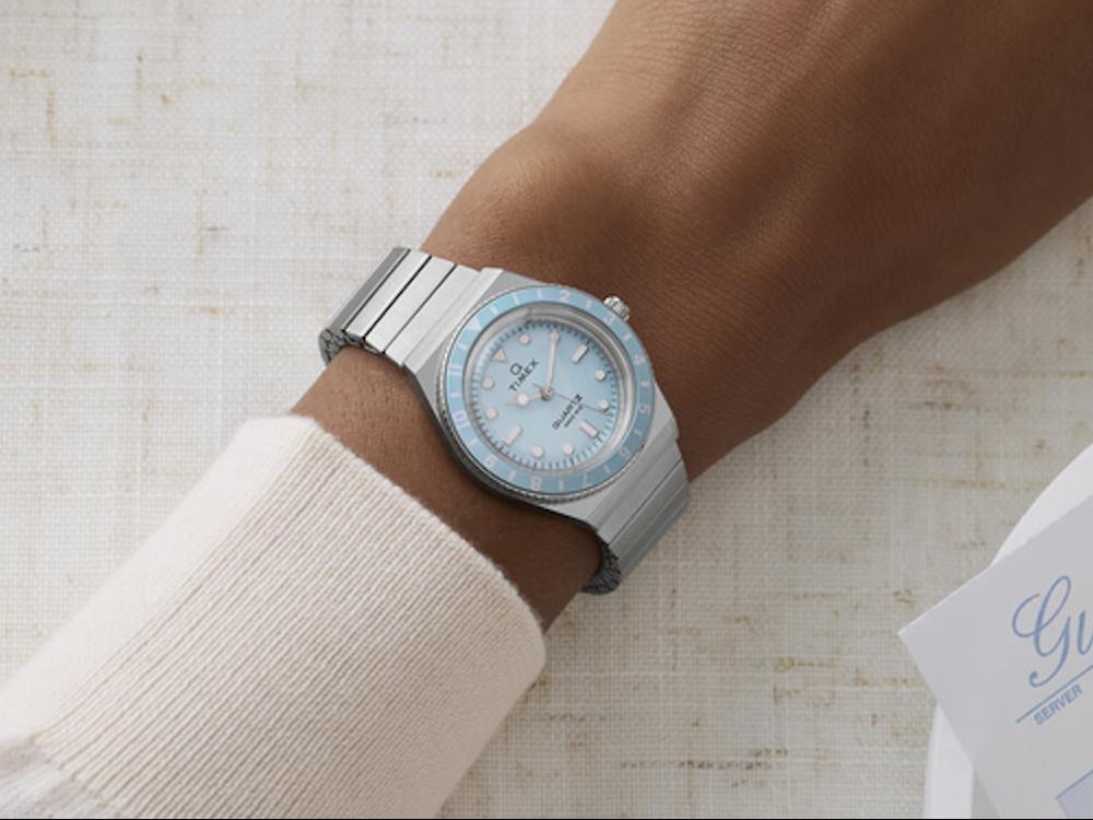 Timex Q Timex Quartz Watch, Blue, 30 mm, TW2Y77300