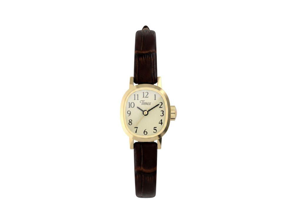 Timex Cavatina Main Line Quartz Watch, Brass, Beige, TW2Y87700