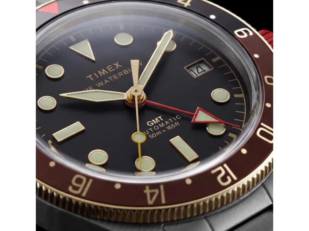 Timex The Waterbury Heritage Automatic Watch, Black, 41.5 mm, TW2Y93500