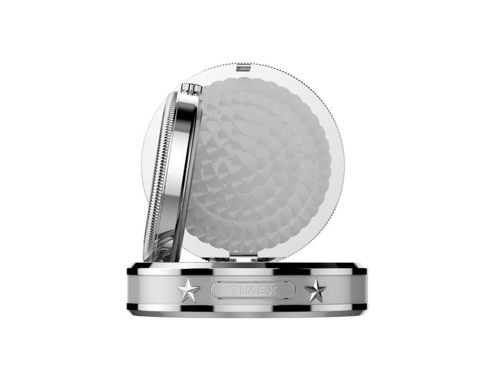 Timex Waterbury America 250 Table Clock, White, 49 mm, TW6A05900