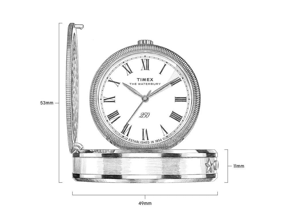 Timex Waterbury America 250 Table Clock, White, 49 mm, TW6A05900