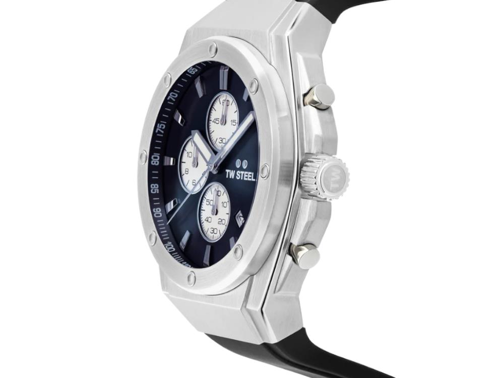 TW SteelCeo Tech 44mm Quartz Watch Grey 44 mm Rubber strap 10 atm Iguana Sell UK
