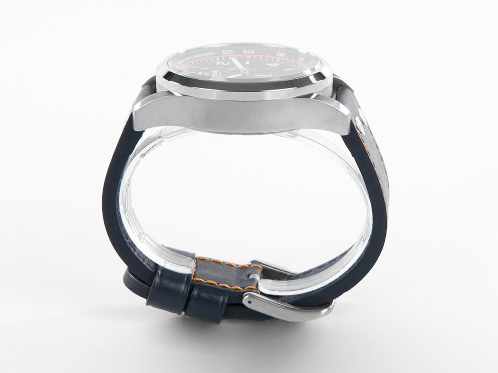 TW Steel Fast Lane Quartz Watch, Black, 48 mm, Leather strap, 10 atm, SVS311