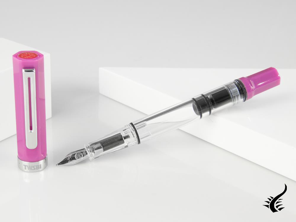 Twsbi Eco Lilac Fountain Pen, Resin, Transparent, M7448800