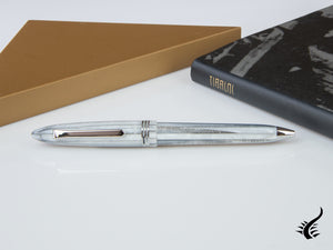 Tibaldi Bononia Pearl Mist Ballpoint pen, Resin, Grey, Palladium trim, BNN-12-BP