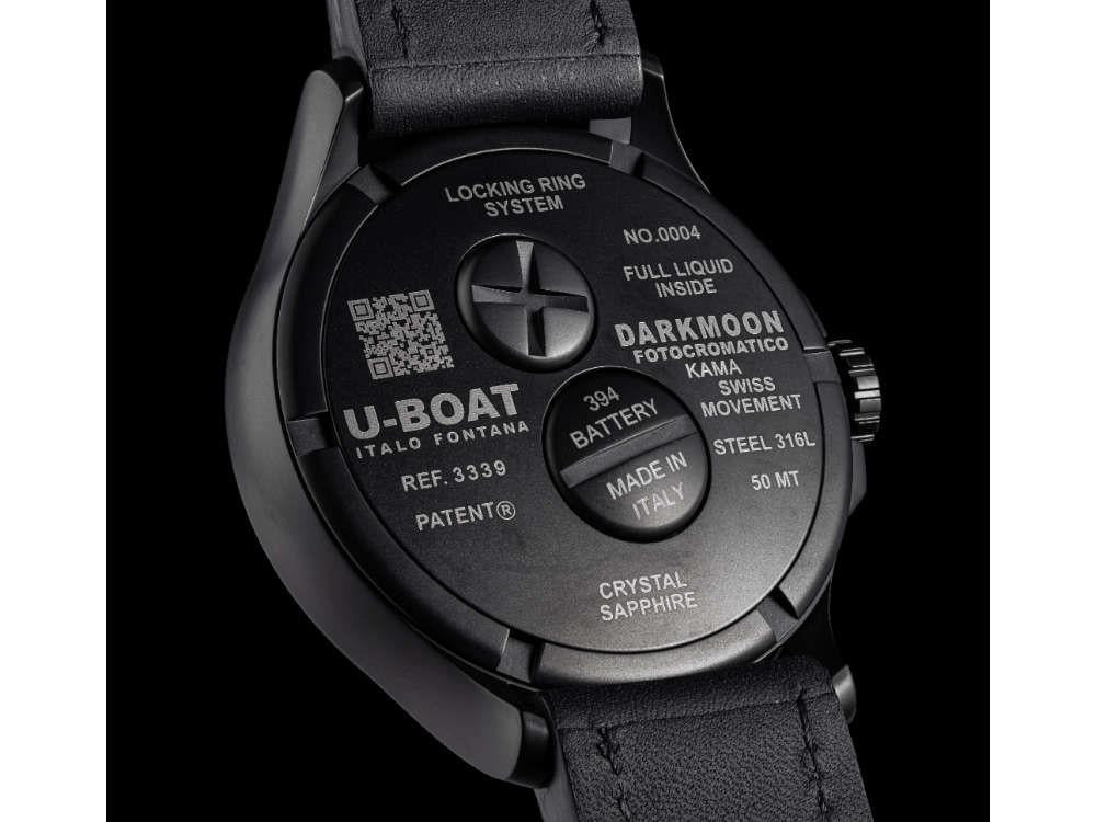 U-Boat Capsoil Darkmoon Kama PVD Quartz Watch, 46.5 mm, Grey, 3339