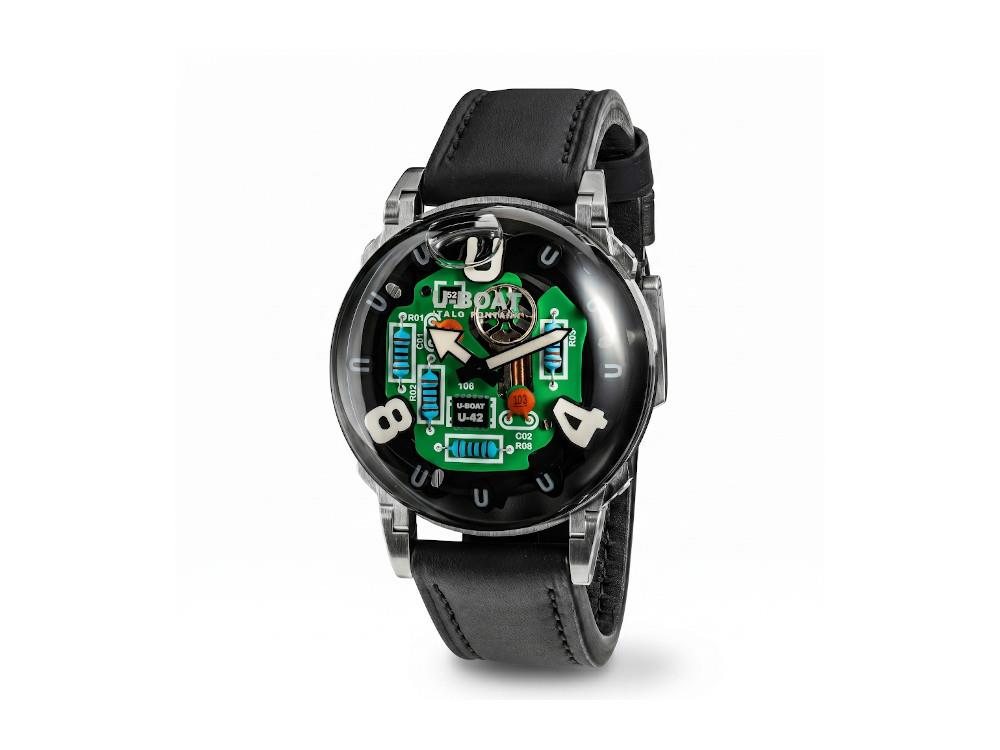 U-Boat U-65 TEK SS Quartz Watch, 44 mm, Black, 3364