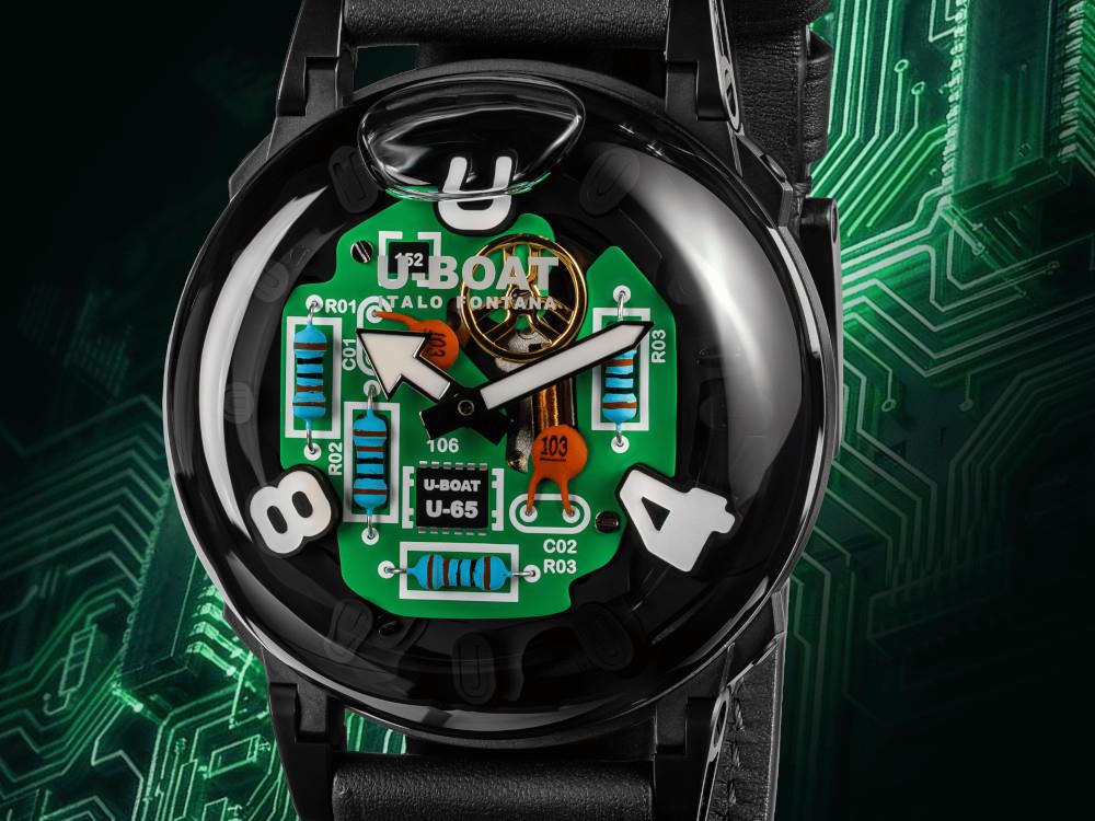 U-Boat U-65 TEK PVD Quartz Watch, 44 mm, Black, 3365