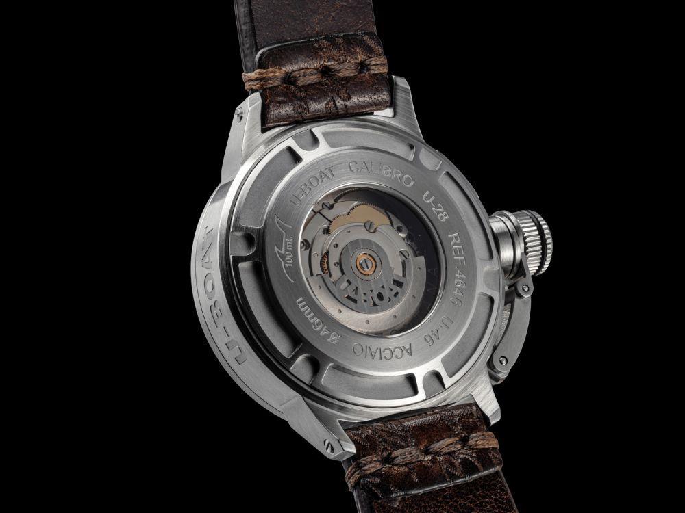 U-Boat Classico U46 AS1 Automatic Watch, Stainless Steel, Black, 46 mm, 4646