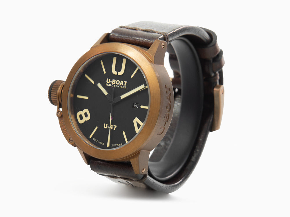 U-Boat Classico U-47 Bronzo Automatic Watch, Bronze, Black, 47 mm