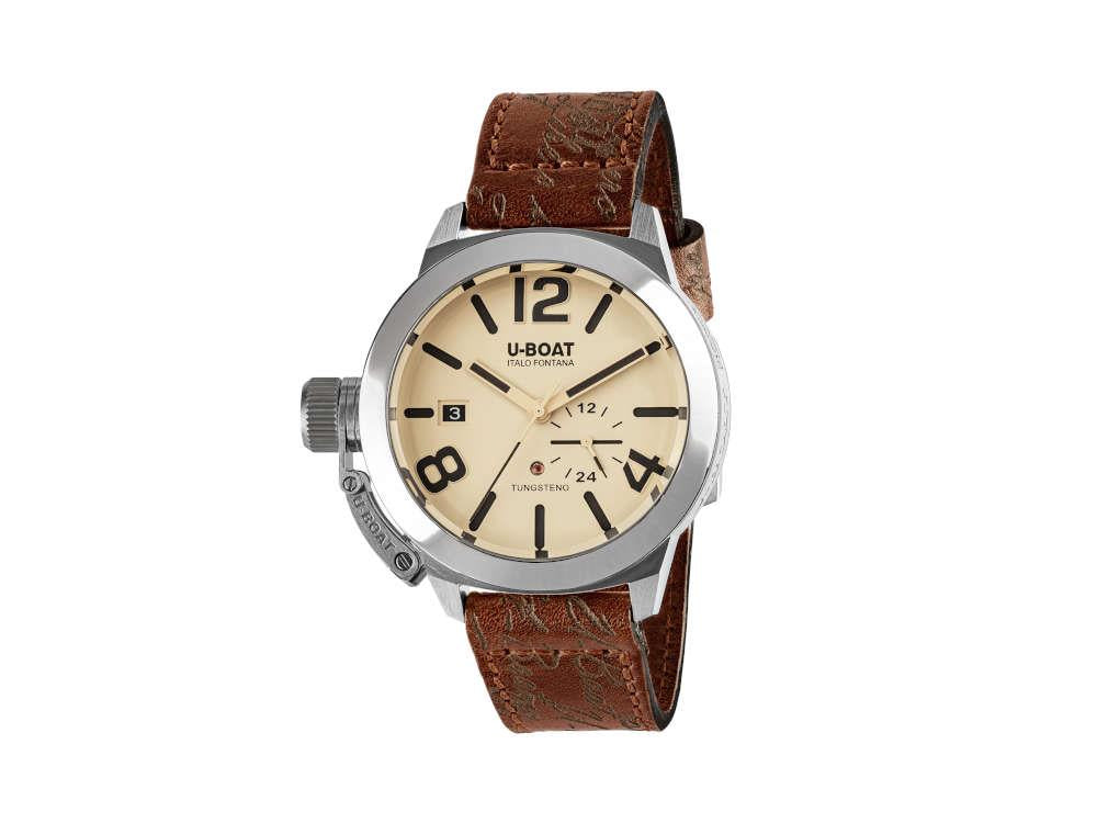 U-Boat Classico 42 Tungsteno Automatic Watch, Beige, Leather strap
