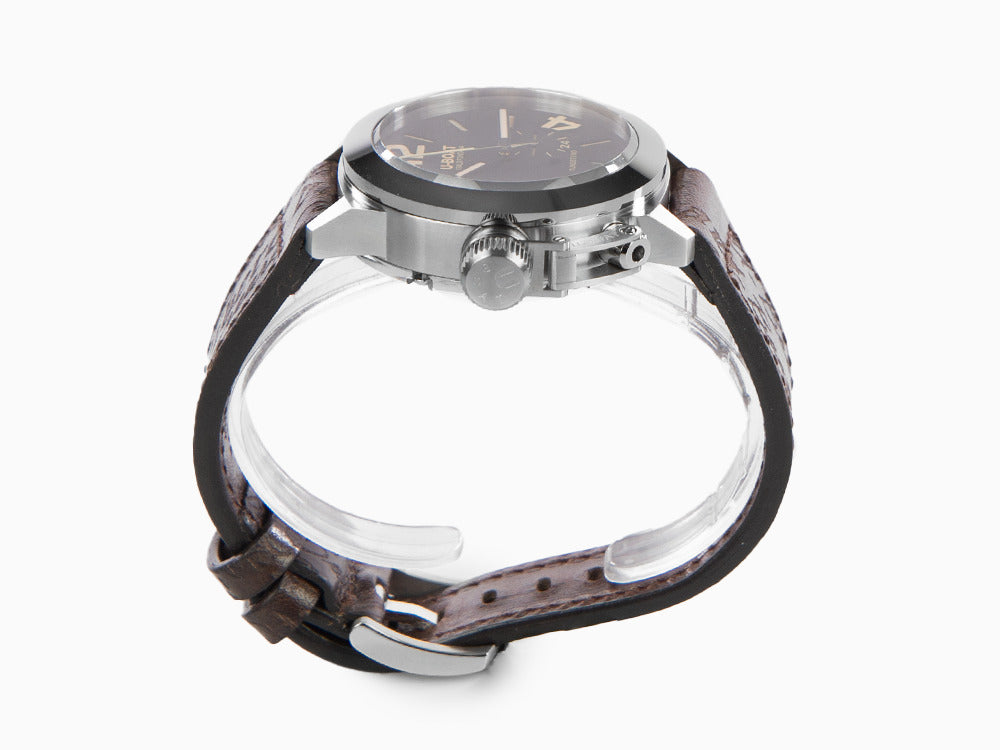 U-Boat Classico 42 Tungsteno Automatic Watch, Black, Leather strap