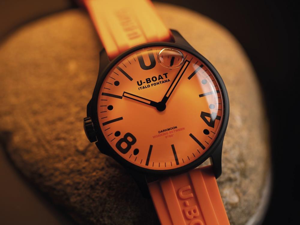 U-Boat Capsoil Darkmoon Quartz Watch, PVD, PVD, 44 mm, Orange, 8968