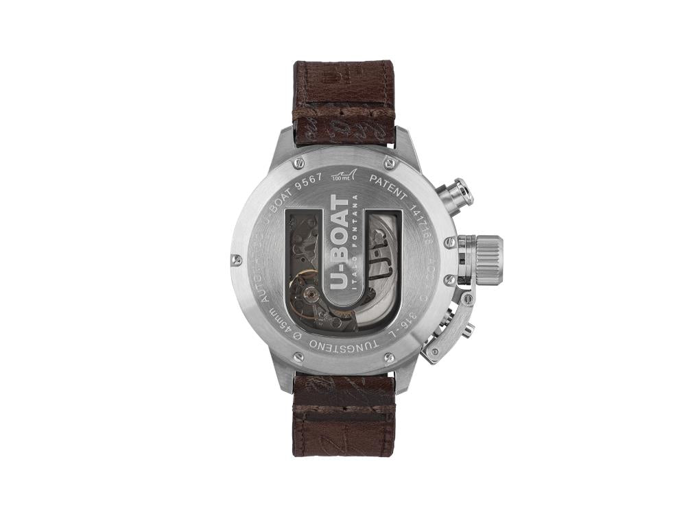 U-Boat Classico Tungsteno Chronograph Quartz Watch, 45 mm, Black, 9567