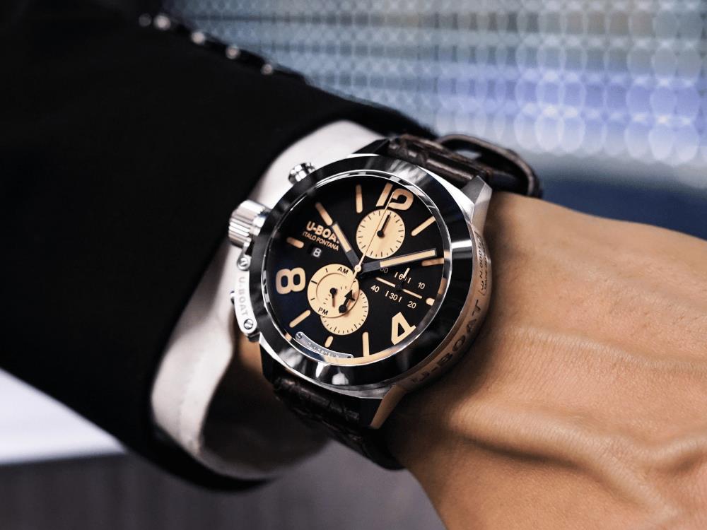 U Boat Classico Tungsteno Chronograph Quartz Watch 45 mm Black 9567 Iguana Sell UK