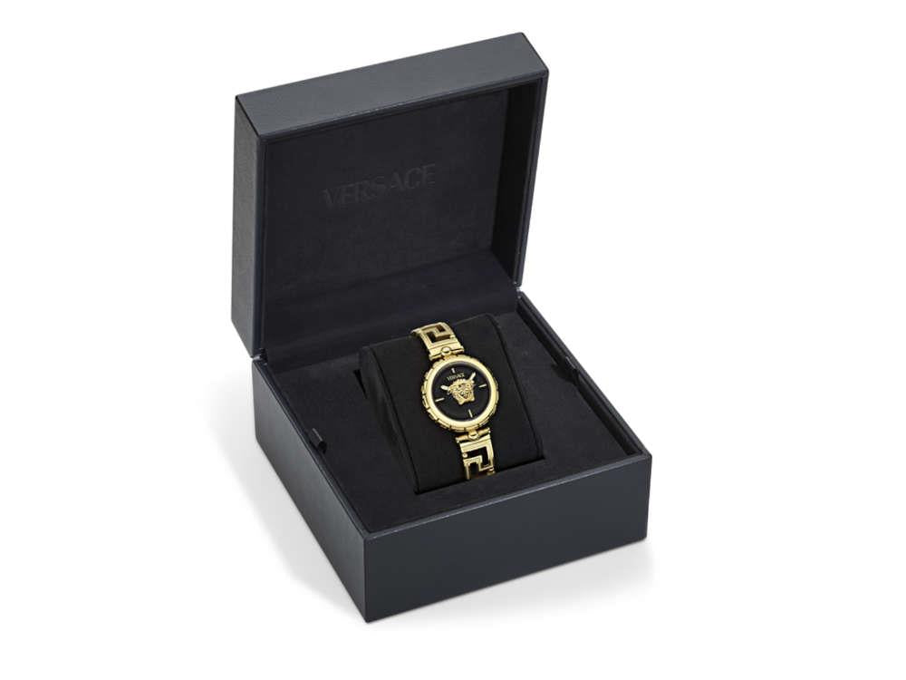 Versace Medusa Jewel Quartz Watch, PVD Gold, Black, 34 mm, VE0B00525