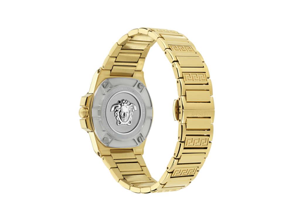 Versace Greca Reaction Quartz Watch, PVD Gold, Black, 38 mm, VE0D00525