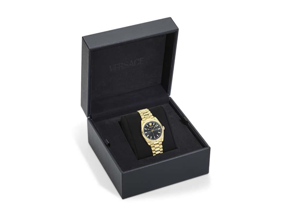Versace Millenyium Quartz Watch, PVD Gold, Black, 32 mm, VE0E00625