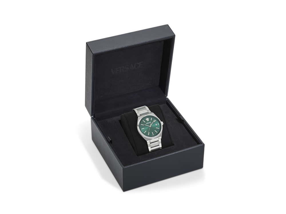 Versace V-Auria Quartz Watch, Green, 39 mm, Sapphire Crystal, VE0F00125