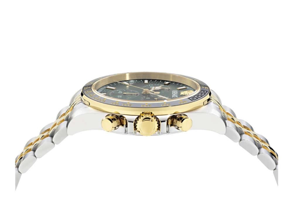Versace Greca Chrono Wave Quartz Watch, Green, 43 mm, VE0H00425