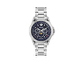 Versace V-Galaxy Moonphase Quartz Watch, Blue, 43 mm, VE0K00125