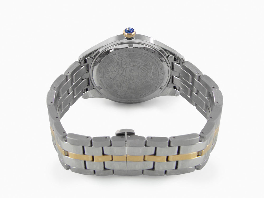 Versace Greca Time Quartz Watch, PVD Gold, Green, 41 mm, VE3K00422