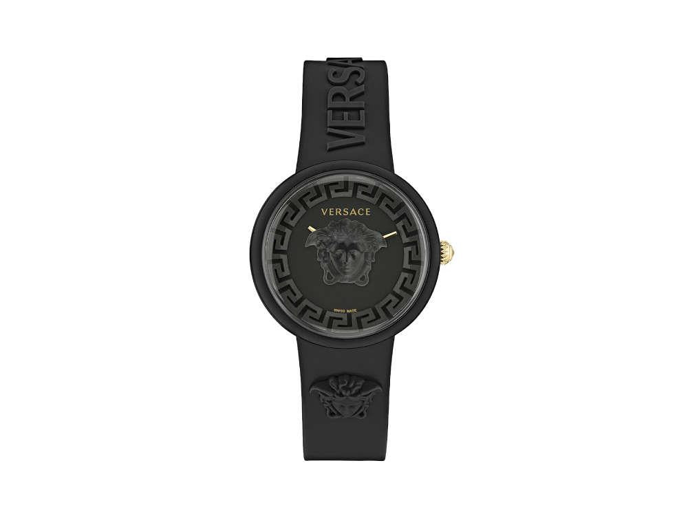 Versace Medusa Pop Quartz Watch, Silicon, Black, 39 mm, VE6G00223