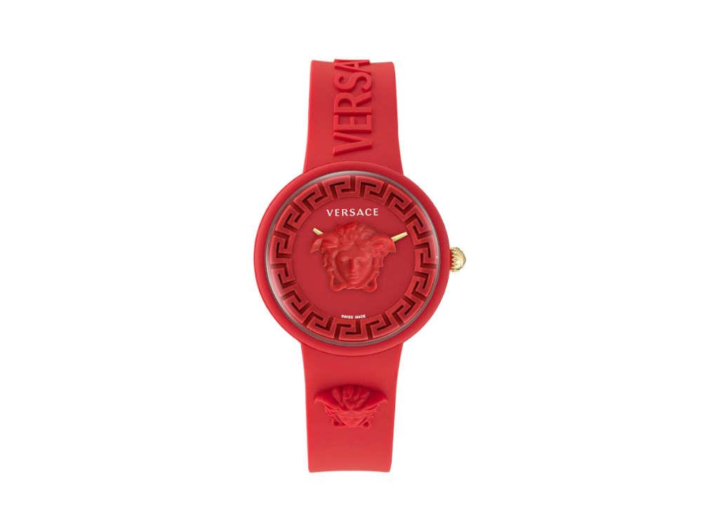 Versace Medusa Pop Quartz Watch, Silicon, Red, 39 mm, VE6G00723