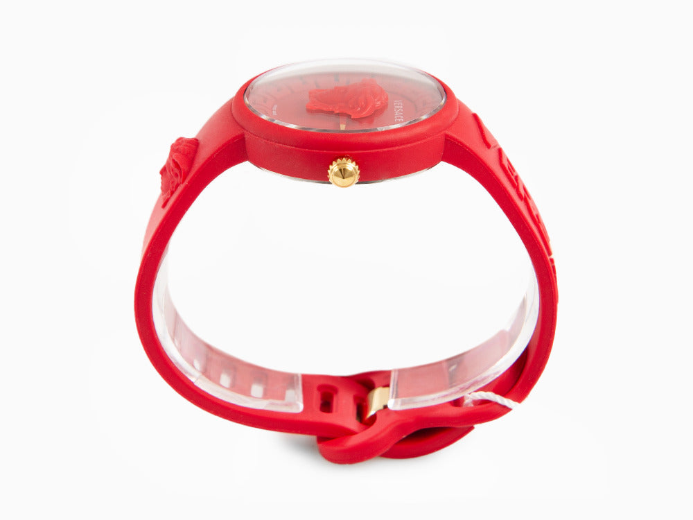 Versace Medusa Pop Quartz Watch, Silicon, Red, 39 mm, VE6G00723