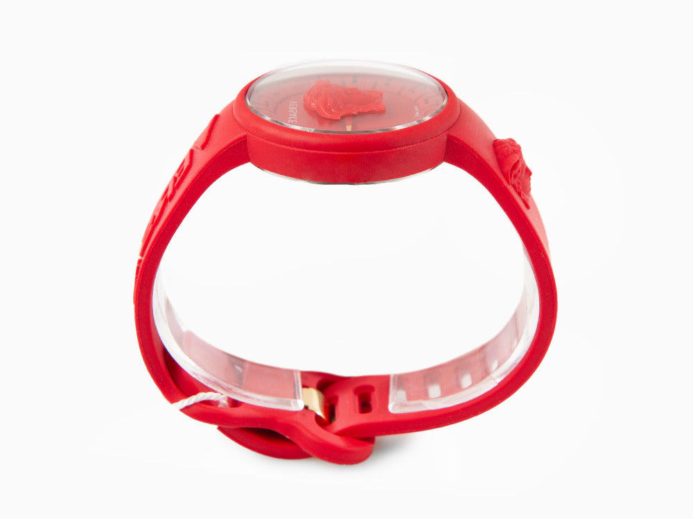 Versace Medusa Pop Quartz Watch, Silicon, Red, 39 mm, VE6G00723