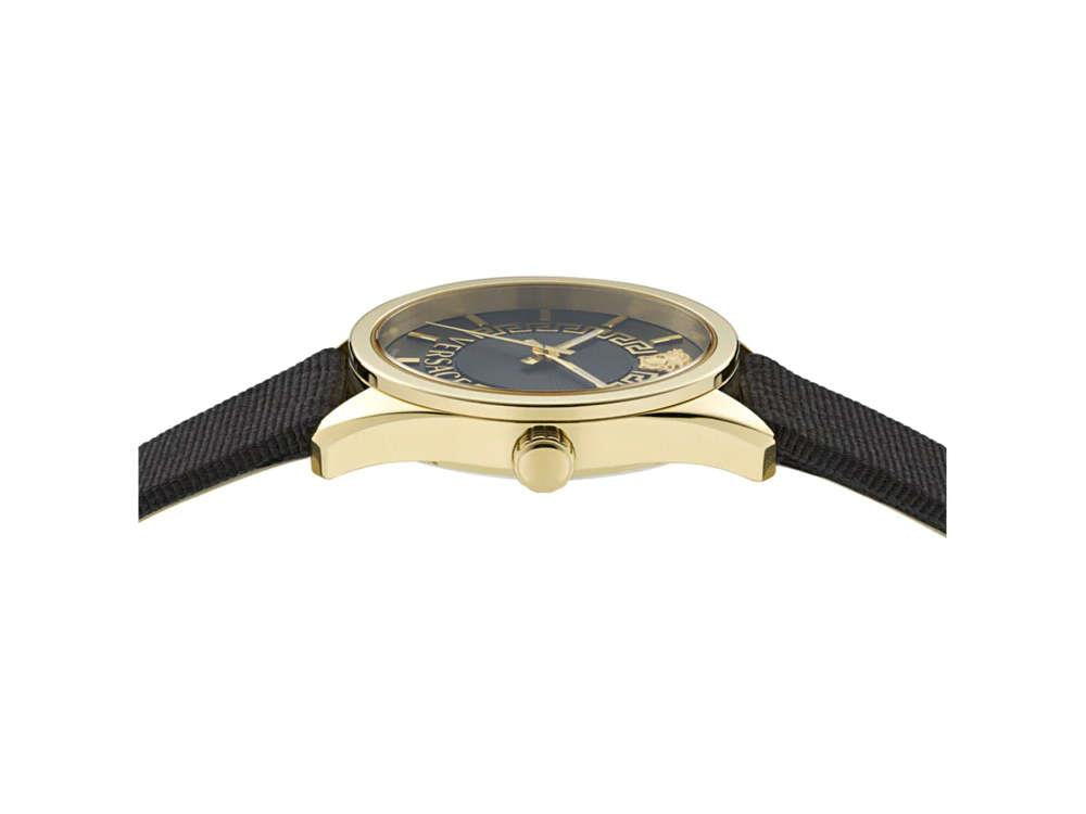 Versace New V Circle Quartz Watch, PVD Gold, 36 mm, Sapphire Crystal, VE8A00224