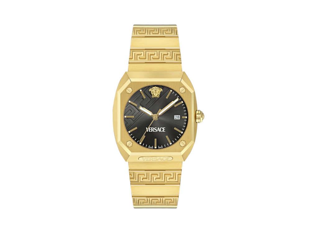 Versace Antares Quartz Watch, PVD Gold, Black, 44 x 41.5 mm, VE8F00424