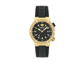 Versace Greca Logo Diver Quartz Watch, PVD Gold, Black, 43 mm, VE8G00324