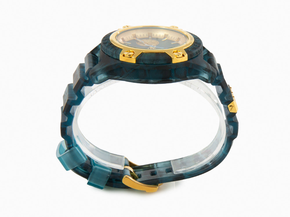 Versace Icon Active Quartz Watch, Polycarbonate, Blue, 44 mm, VE8P00324