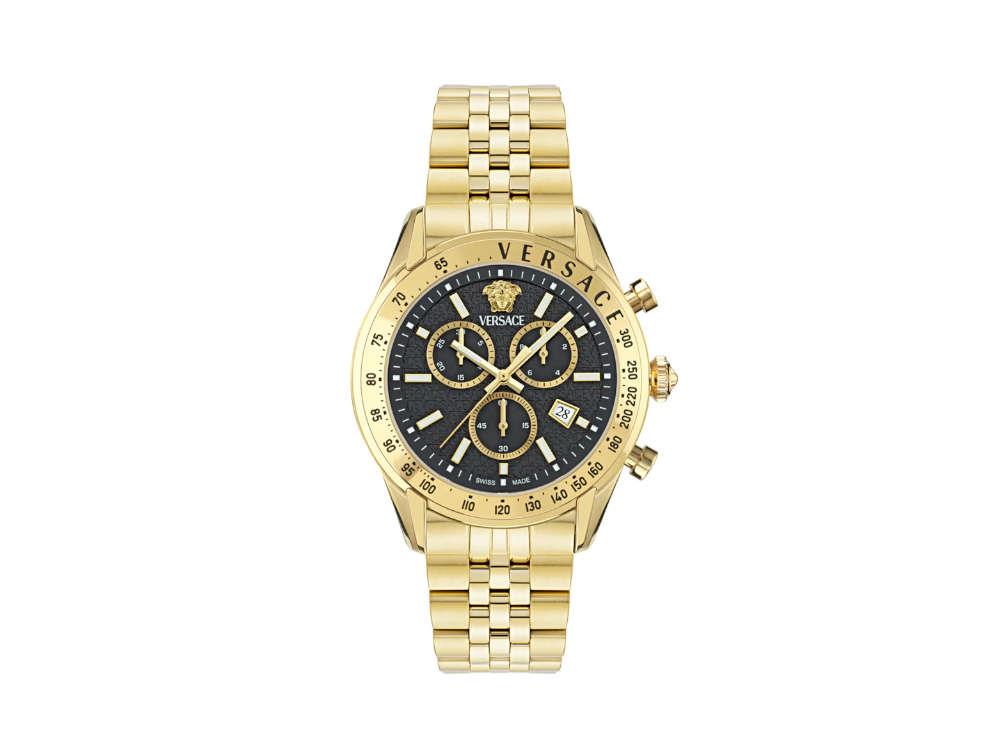 Versace Chrono Master Quartz Watch PVD Gold Black 44 mm VE8R00624 Iguana Sell UK