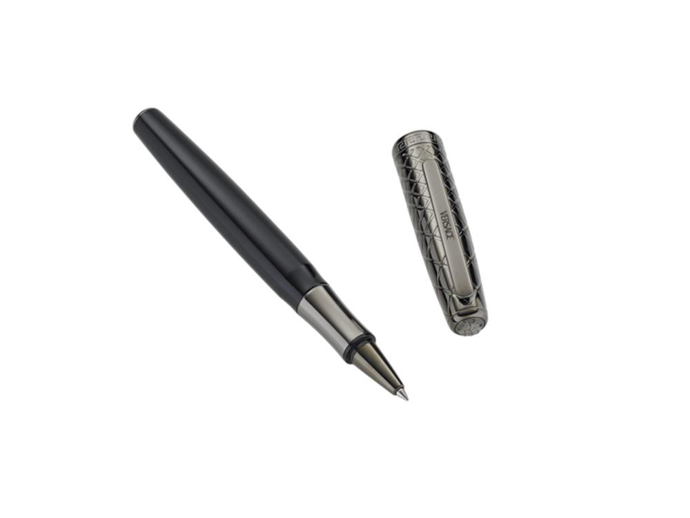 Versace Honos Rollerball pen, Resin, Black, PVD, VRTC00424