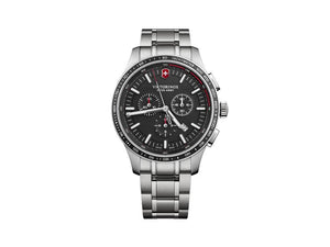 Victorinox Alliance Sport Chronograph Quartz Watch, Steel, Black, 44 mm, V241816