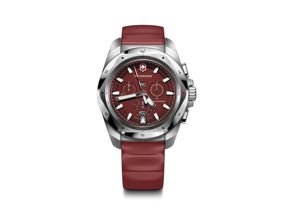 Victorinox I.N.O.X. Chrono Quartz Watch, Red, 43 mm, V241986