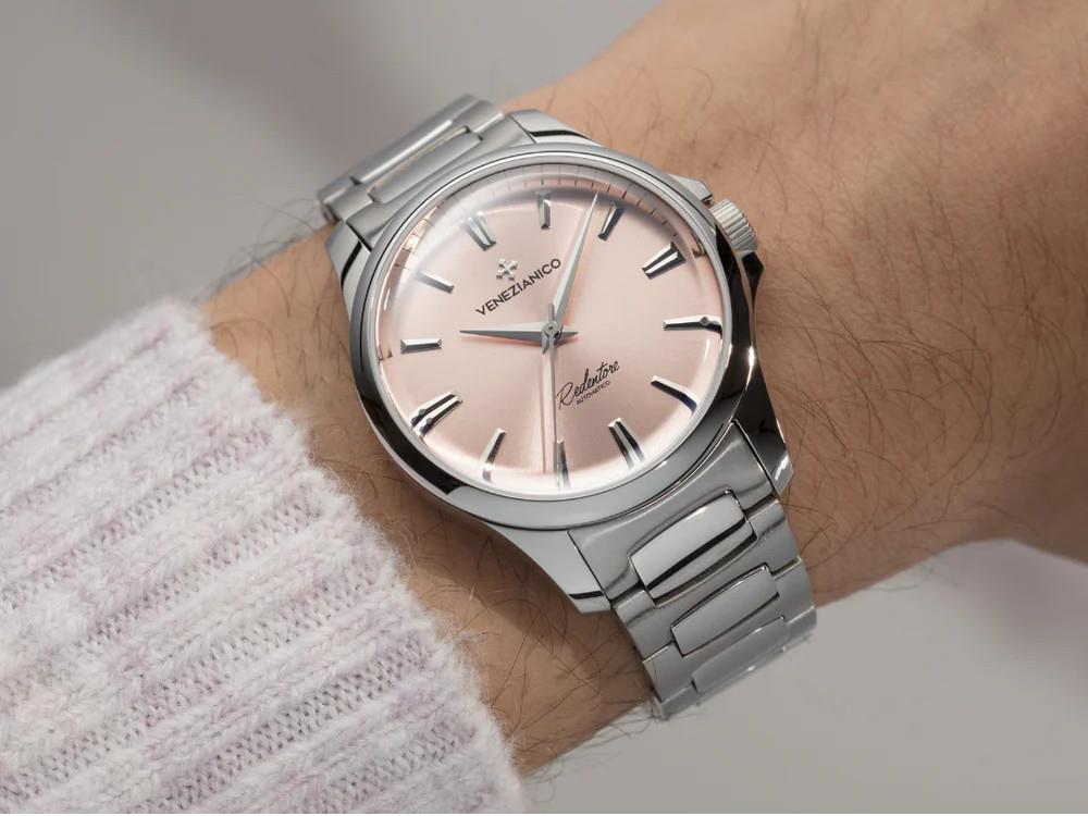 Venezianico Redentore Automatic Watch, 36 mm, Pink, 1121503C