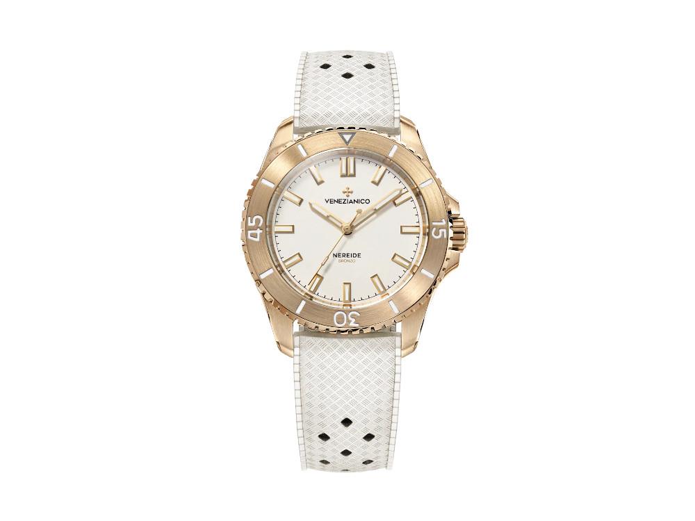 Venezianico Nereide Bronzo Automatic Watch 39 mm, White, 3121556