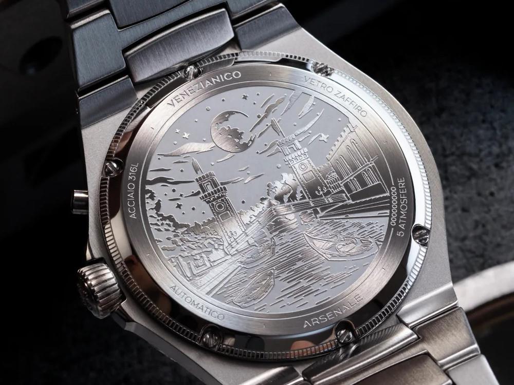 Venezianico Arsenale  Calendario Automatic Watch, 40 mm, Burgundy, 6221581C