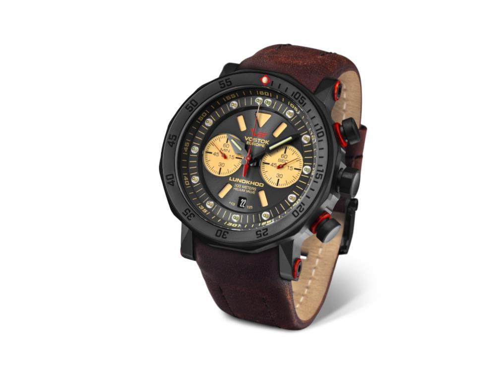 Vostok Europe Lunokhod 2 Quartz Watch Grey 49 mm Chrono 6S21 620C629