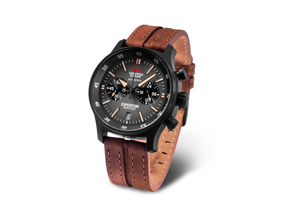 Vostok Europe Expedition North Pole Quartz Watch, 43 mm, Chrono, VK64-592C558