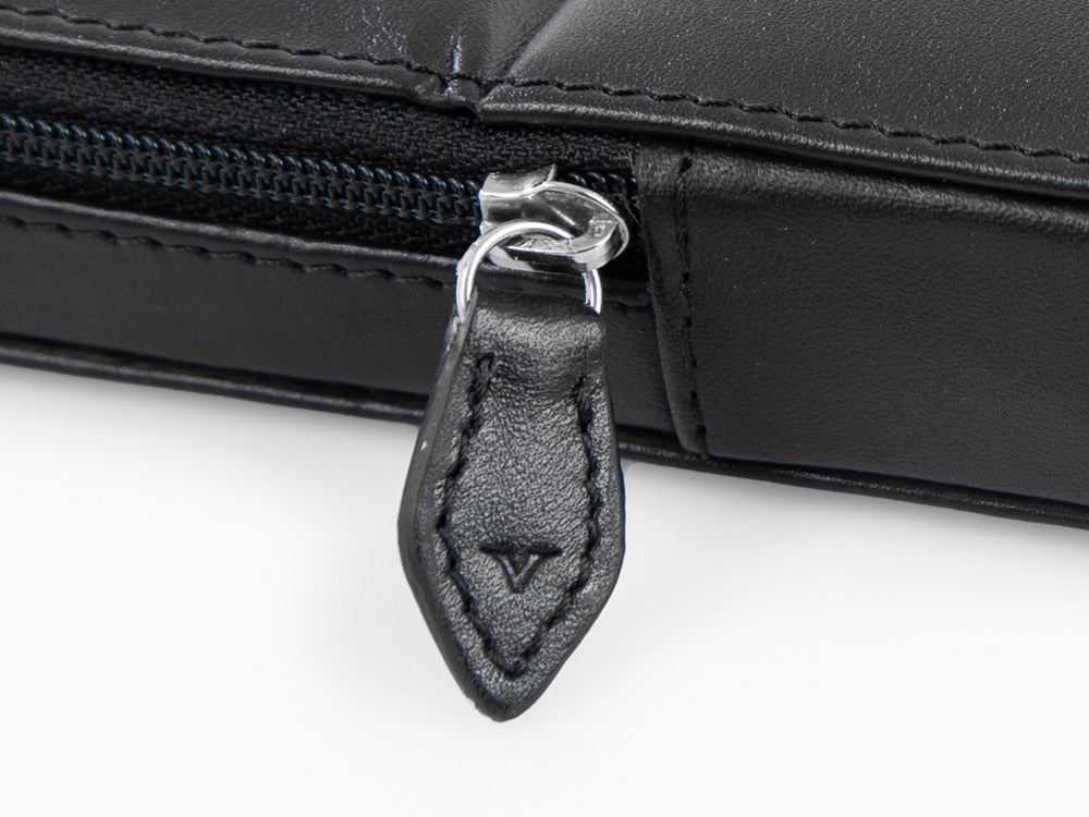 Visconti Accesorios Pen Case, Leather, 6 Writing Instruments, Black, KL40-06